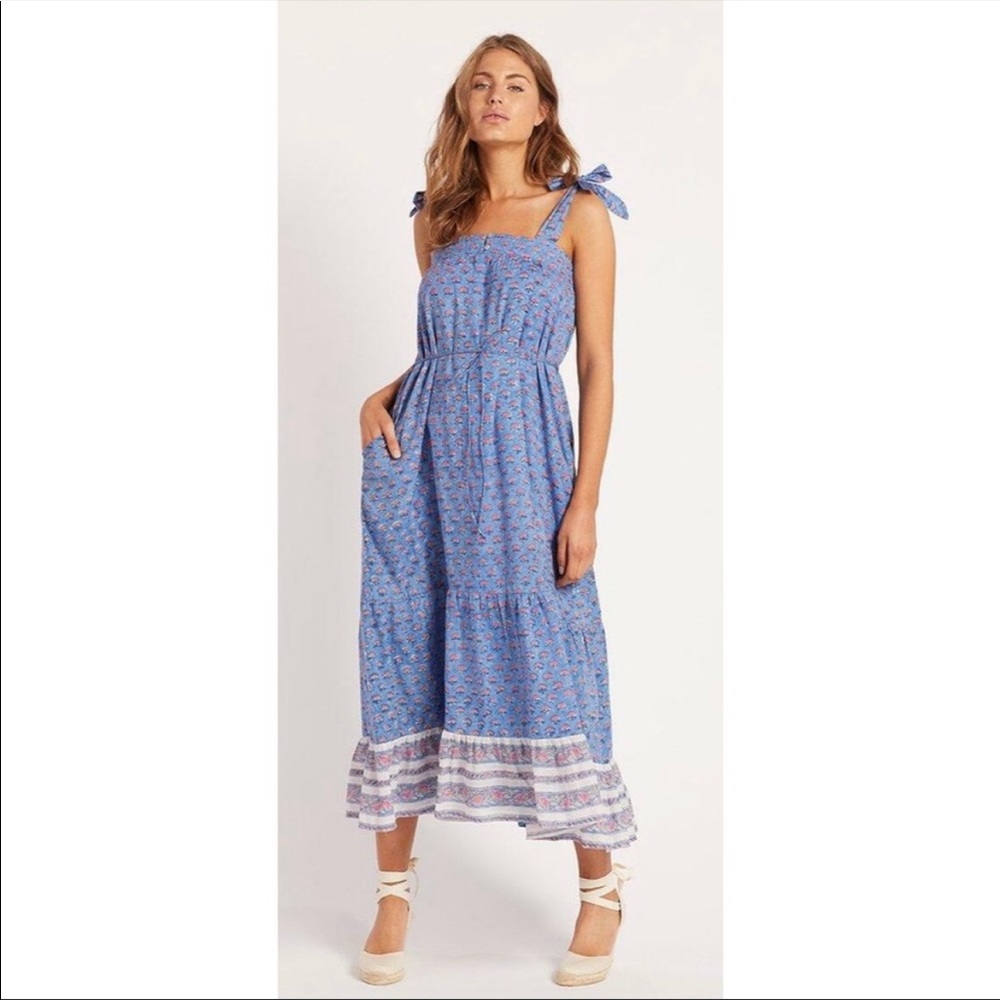 NWT Cleobella blue lotus India floral dress midi
